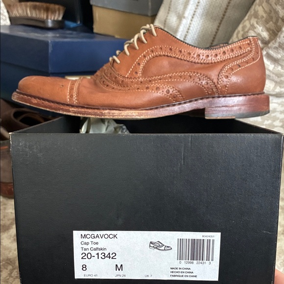 Johnston & Murphy Tan Leather Oxfords - Picture 5 of 5